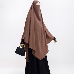 More Colour Available! High Quality Long French Khimar (Adjustable Niqab) Muslim's Large Hijab/Jilbab Teen-Adult Size Best Sellers - Jannati