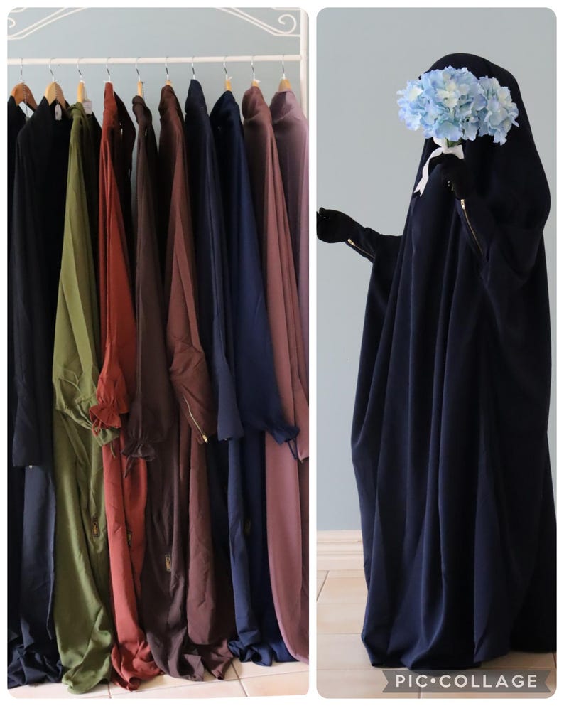 Abaya Rack Overhead/one Piece French Khimar Convert to Niqab Muslim Prayer Outfit ...