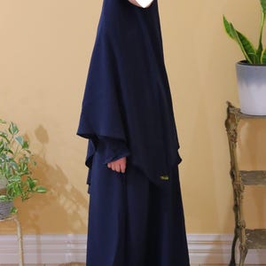2 COLOURS| 2pc Quality Girls Abaya Set Children Modest Dress + Long Khimar Versatile Outfit Eid/Madrasah/Umrah Size 6,7,8,9,10yo - Asha Kids