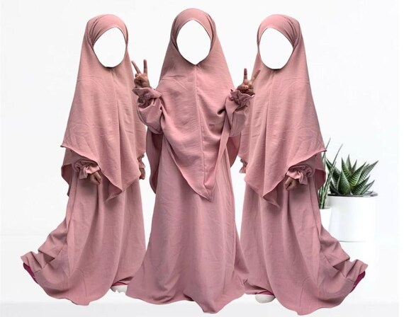 Many Colours| Cute Abaya Khimar Set Practical Comfy Children Outfit Girls  Long Dress French Khimar Size 4,5,6,7,8,9,10,11,12yo - Khadijah - Etsy