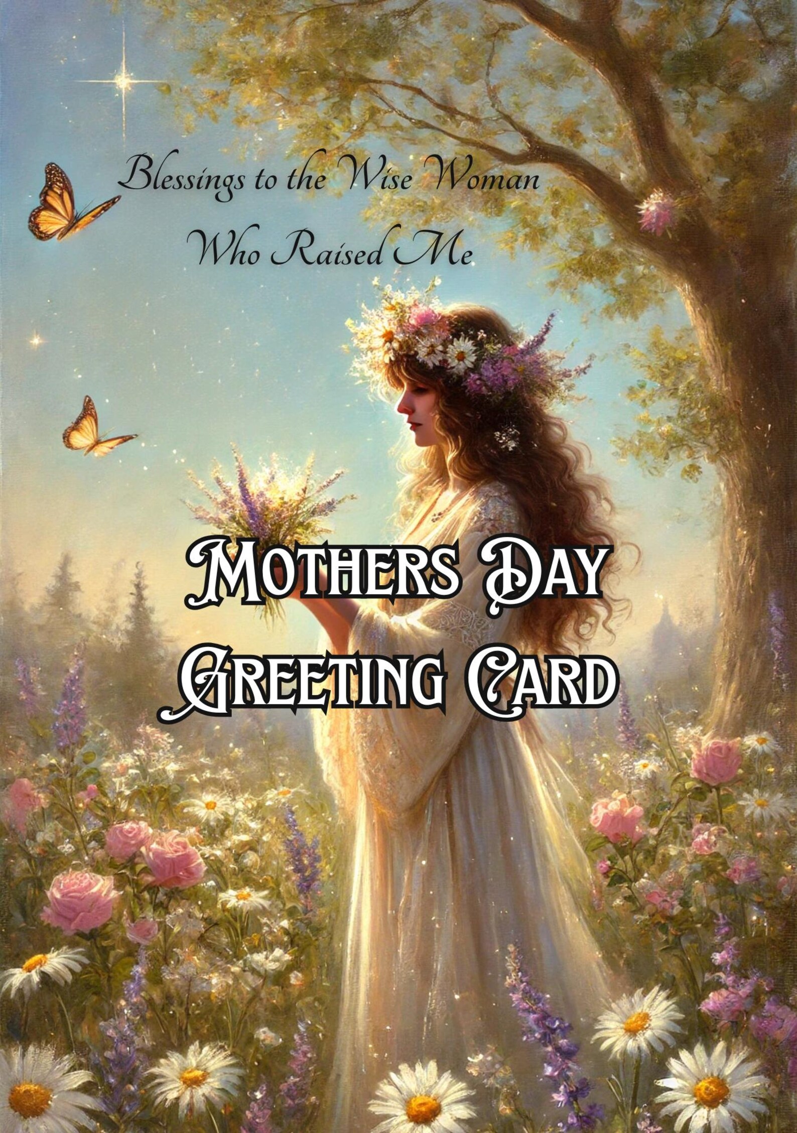 Mother's Day Blessings Card – Witchy Mother's Day Card - 5x7in Wicca ...