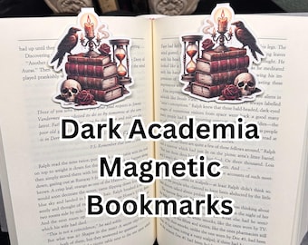 Dark Academia Magnetic Bookmark | Dark Academia Reading Accessory | Cute Book Lover Gift | Literary Gothic Bookmark