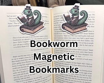 Victorian Gothic Bookworm Magnetic Bookmark | Dark Academia Reading Accessory | Cute Book Lover Gift | Literary Gothic Bookmark