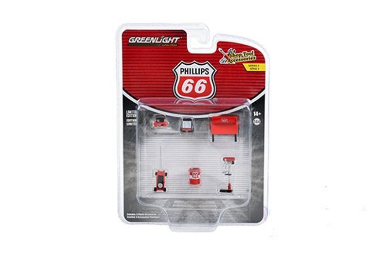 Miniature Greenlight Shop tools accessories Series 5 Phillips 66 6 pieces 1:64 scale image 4