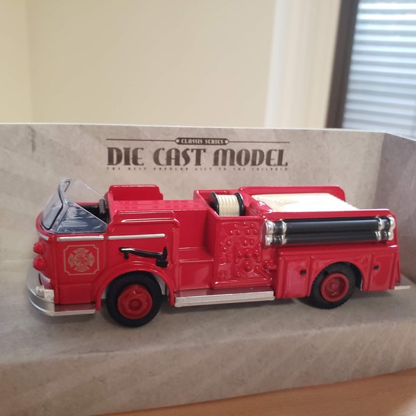 Retro Fire trucks; diecast metal; scale 1:43, open cab