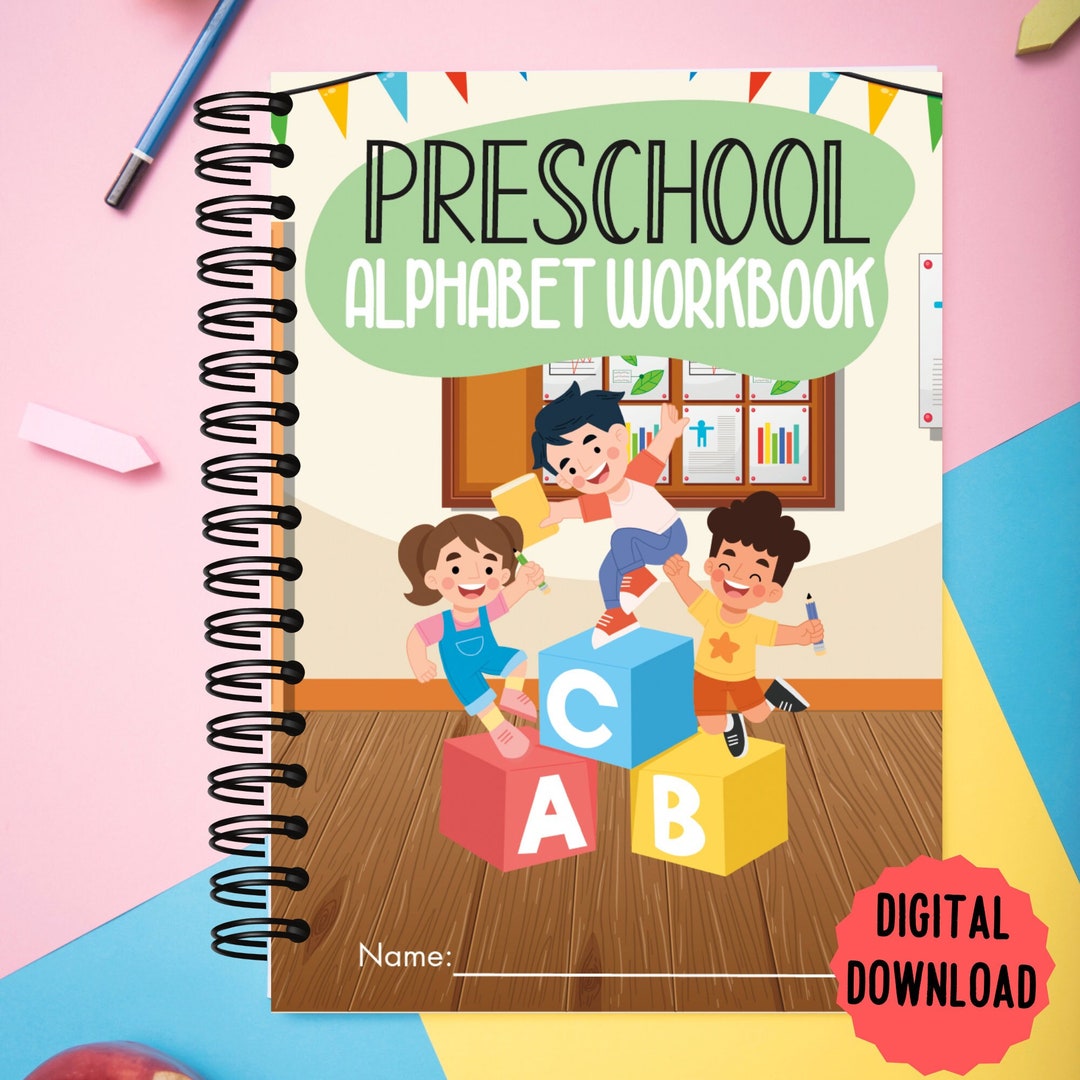 Preschool Alphabet Tracing and Writing Practice Workbook - Etsy