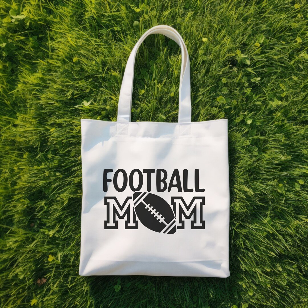 Canvas Tote Bag Football Mom Tote Bag Football Tote Etsy