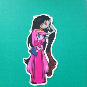 Adesivo de Fanart Adventure Time Bubbline - Variante de Estilo de Cena
