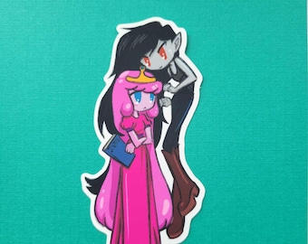Pegatina de fan art de Bubbline de Hora de aventuras: variante de estilo de escena
