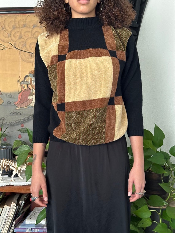 Black and brown sweater, women's small