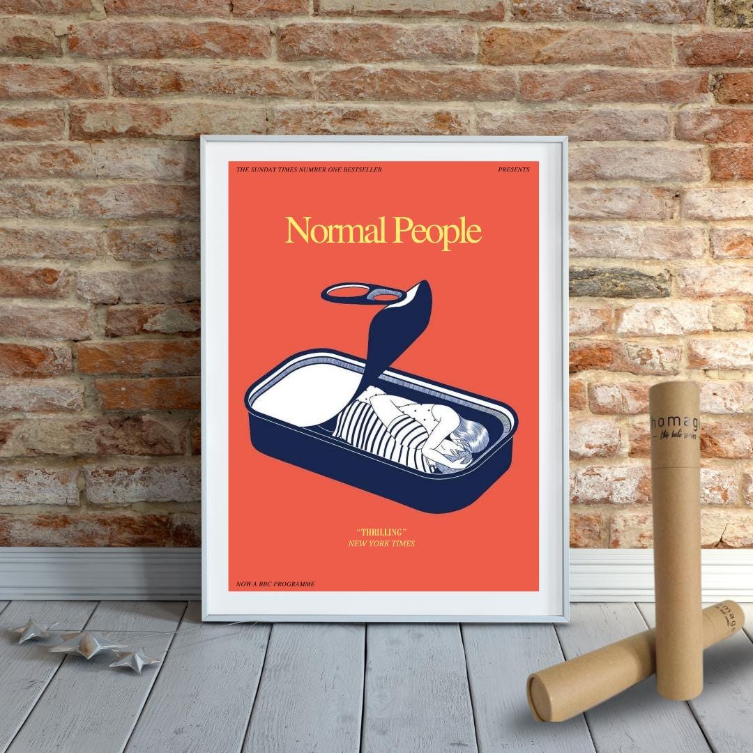 Normal People Art Print: Sally Rooney Book Cover, Literary Decor - Etsy UK
