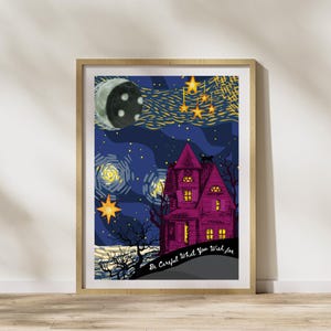 Coraline art Print, The Pink Palace Apartments, Spooky Print, Coraline Decor, Coraline movie, Coraline Poster, Neil Gaiman print, Coraline