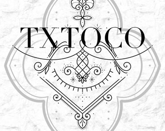 Impresión original de diseño ornamental de arte de pared imprimible