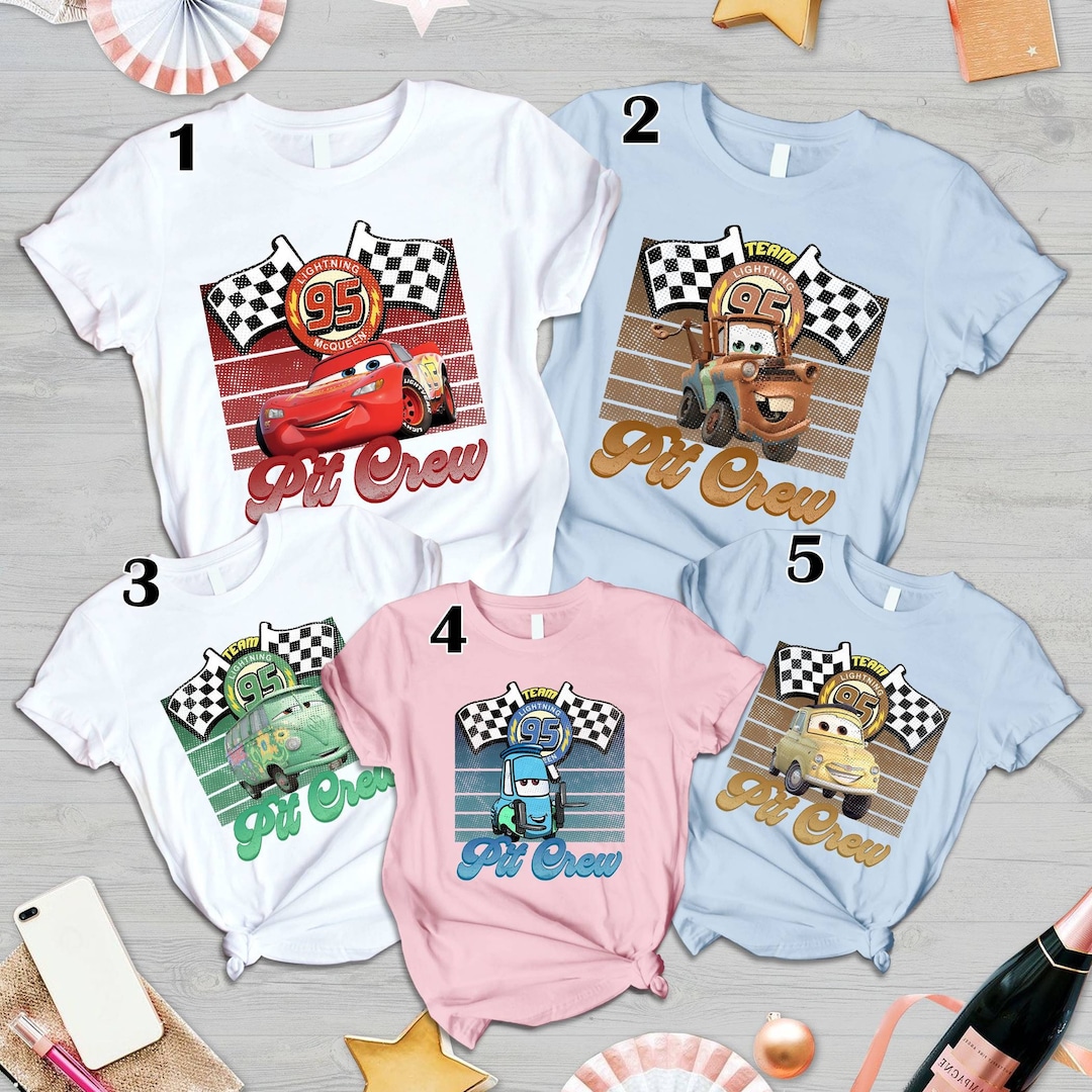 Vintage Cars Shirt, Lightning Mcqueen Shirt Mater Guido Luigi Fillmore