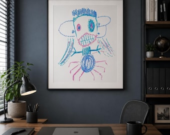 Gepersonaliseerde favoriete poster, tekening, kinderprint, ingelijst of ingelijst