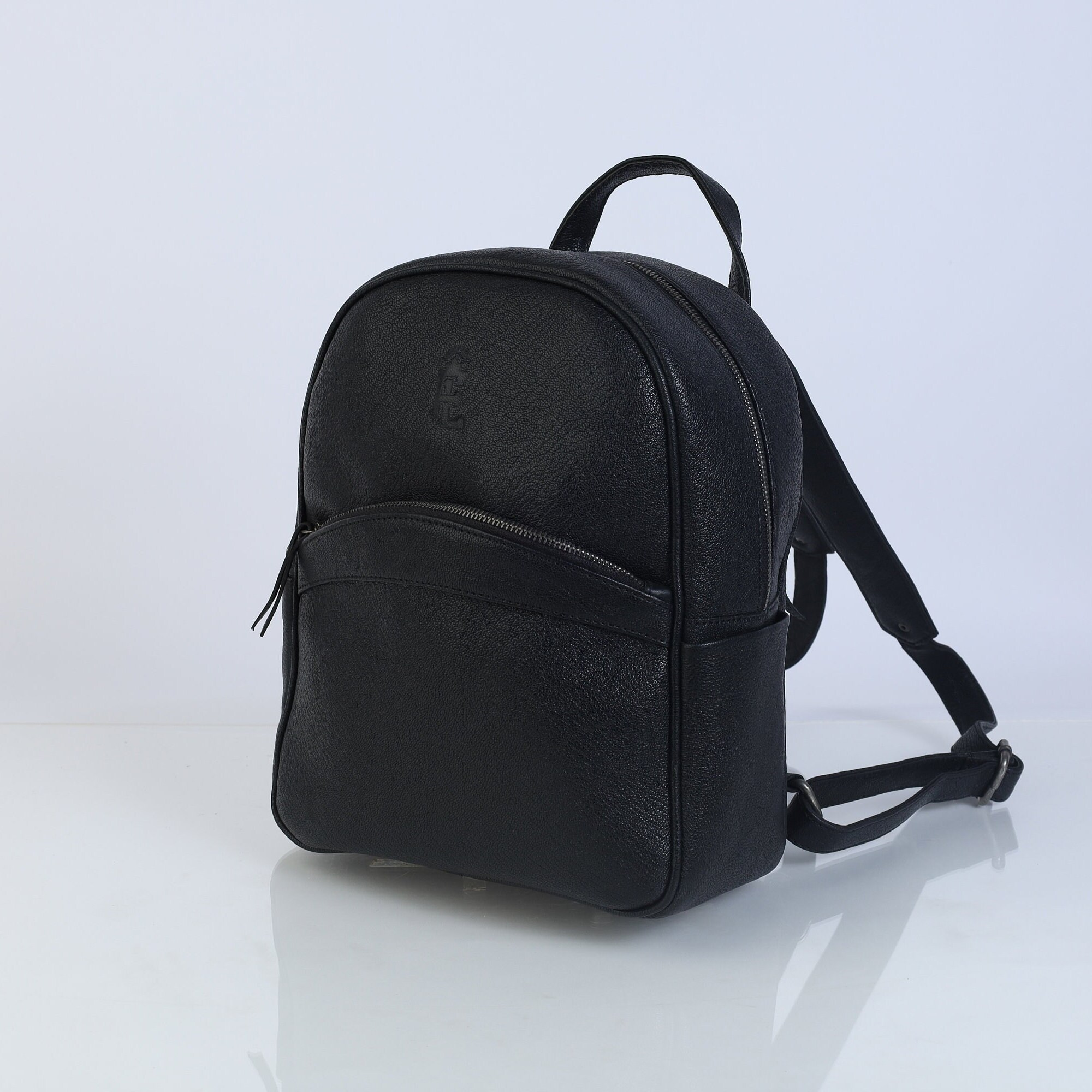 Small Designer Rucksacks Compact Leather Backpack, Petite Rucksack, Small Vintage Bag, Trendy ...