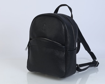 Sac à dos compact en cuir, petit sac à dos, petit sac vintage, sac à dos tendance, sac de voyage élégant