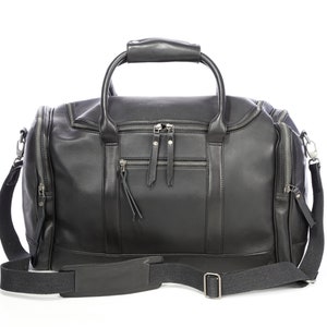 Full Grain Leather Duffel Bag, Leather Weekender Travel Luggage Overnight Duffle Bag