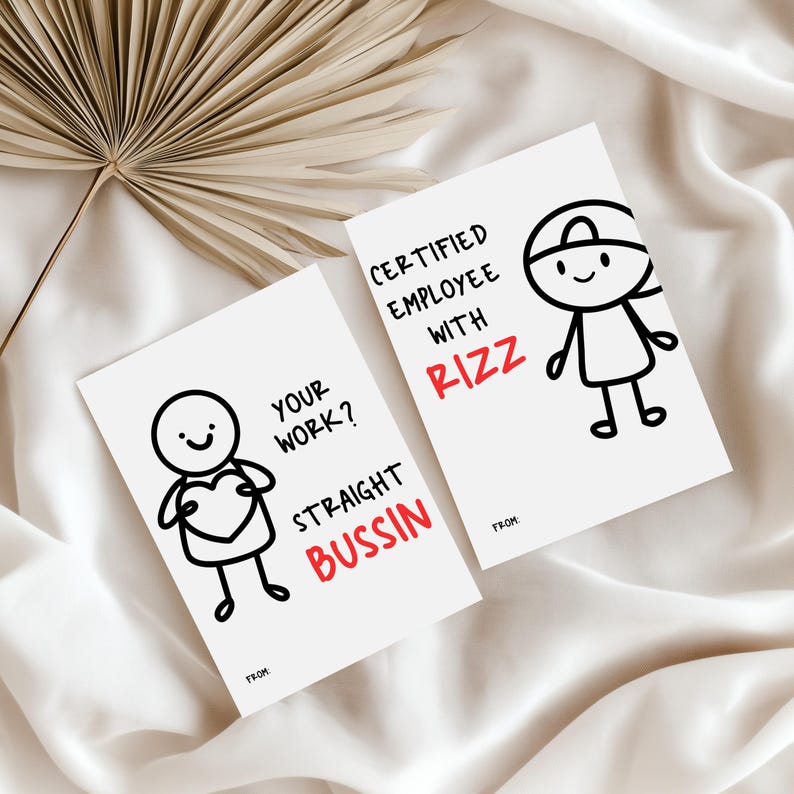 Hand Over Your Rizz Card Sarcastic Coworker Gift Tags, Funny Slang Employee Cards, Gift Tag for ...