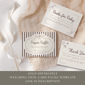 Editable Baby is Brewing Baby Shower Invitation, Coffee Baby Party Invite, Coffee Party, Bow Coquette, Espresso Party, Canva Template B001 image 10