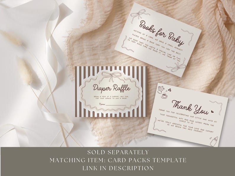Baby braut Willkommensschild, Kaffee-Babyparty-Dekor, Baby-Party-Poster, Espresso Latte Bonjour Bebe, Canva Vorlage Digitaler Download B001 Bild 8