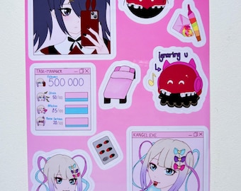 Needy Streamer Overload Vinyl Sticker Sheet - A6