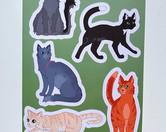 Warrior Cats Vinyl Sticker Sheet - A6