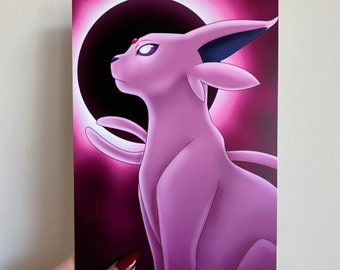 Solar Eclipse Espeon Art Print - A5