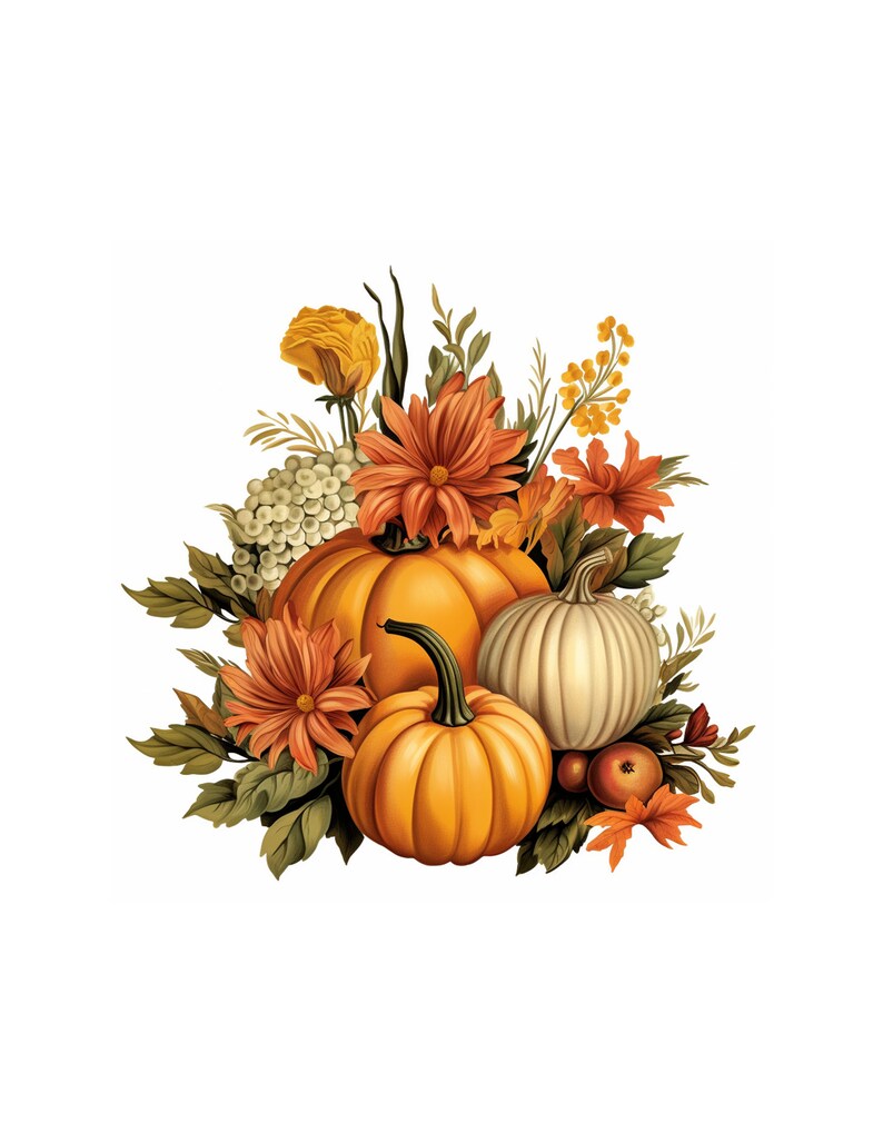 Fall Clipart Pumpkin Autumn Trees Transparent Printable - Etsy UK