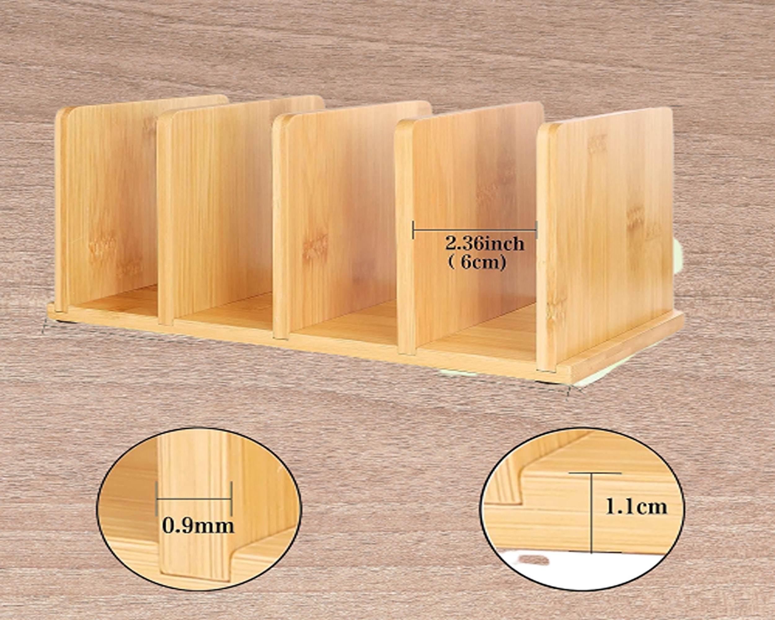 Desk Organizer Mail Organizer Countertop File Sorter Bamboo Etsy