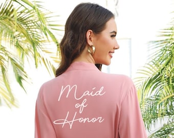 Ruffle Maid of Honor Robe, Bridesmaid Robes, Ruffle Robes, Bridal Party Robes, Bride Robe, Wedding Robe, Robe for Bridal Party, Bride Robe