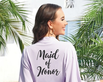 Ruffle Maid of Honor Robe, Bridesmaid Robes, Ruffle Robes, Bridal Party Robes, Bride Robe, Wedding Robe, Robe for Bridal Party, Bride Robe
