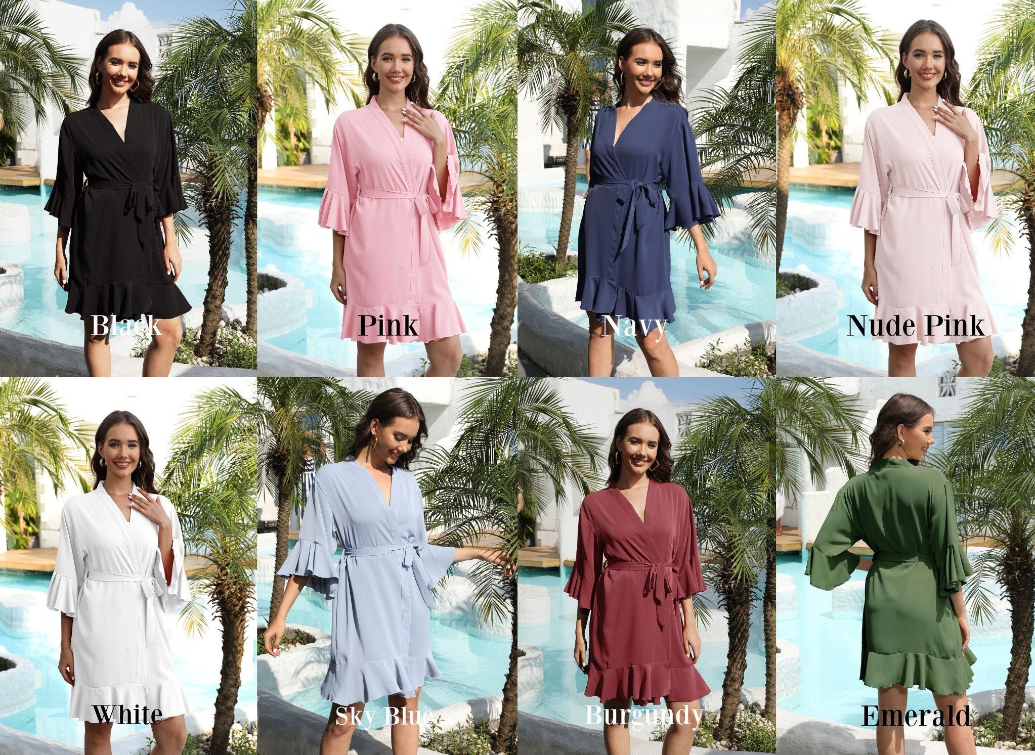 Jay Honor Robe Maid of Honor Robes, Bridesmaid Robes, Ruffle Robes, Bridal Party Robes ...