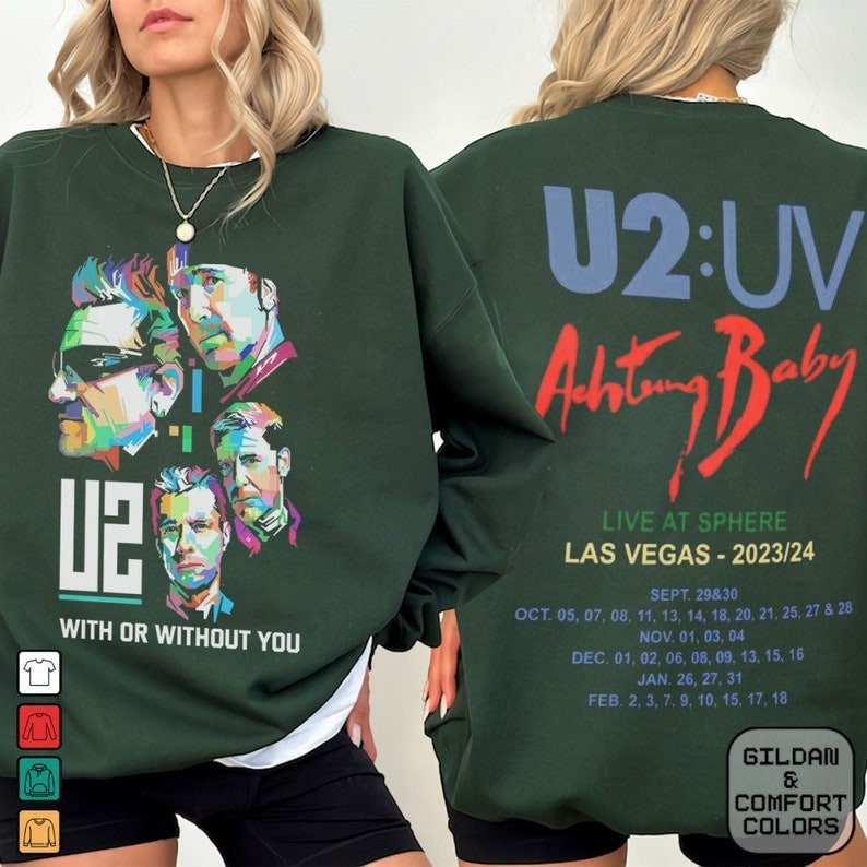U2 Achtung Baby Live At Sphere Tour 2024 Shirt, Classic Rock U2 Tour 2024 sold by Pavel Pro