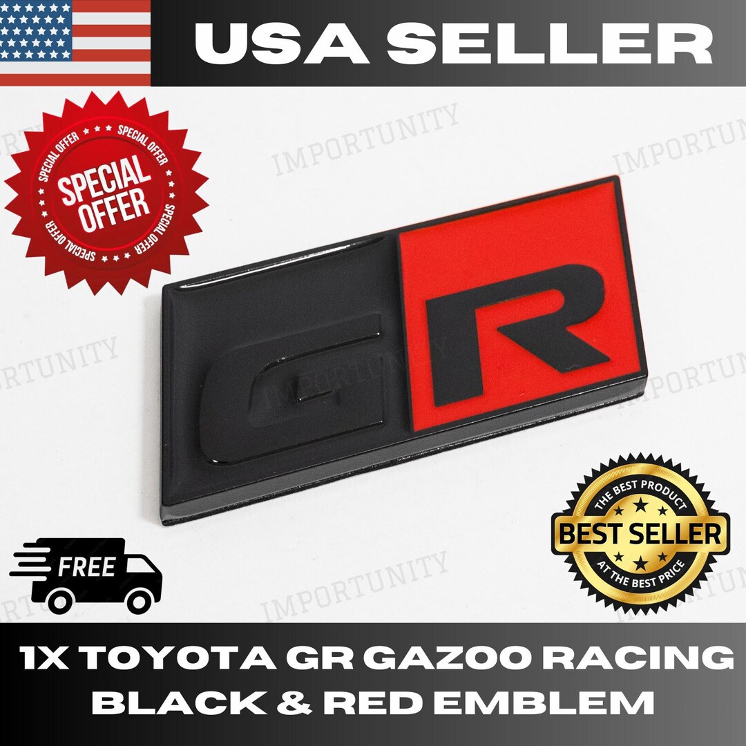 Toyota GR Gazoo Racing Letter Trunk Bumper Fender Emblem Badge Logo ...