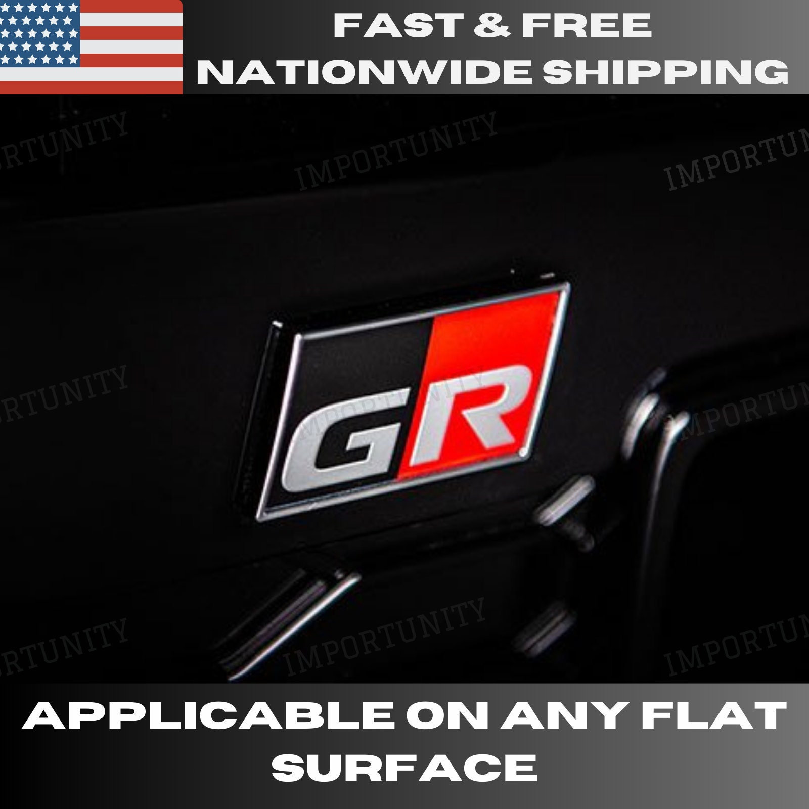 Toyota GR Gazoo Racing Chrome Emblem Decal Badge Sticker Nameplate 3D ...