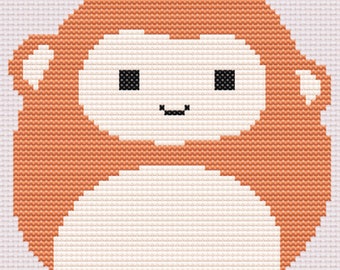 Elton Squishmallow cross stitch pattern