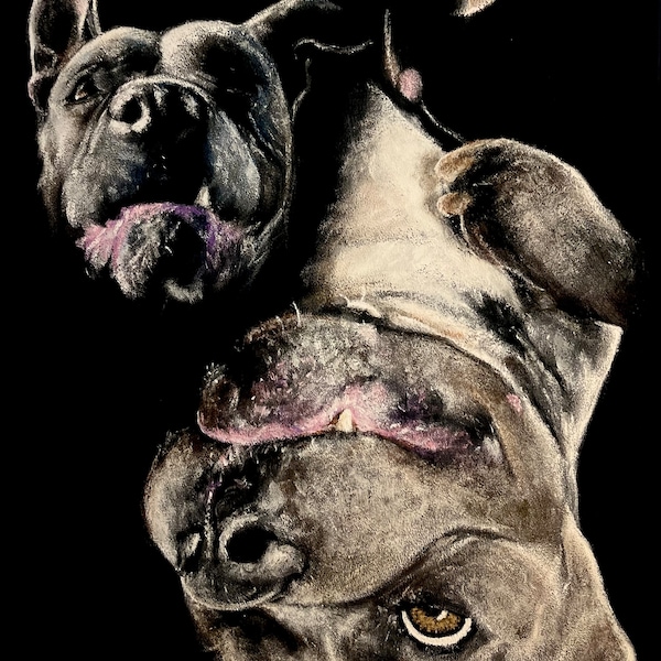 Custom Black Velvet Pet Portrait *Deposit* (12"x16")