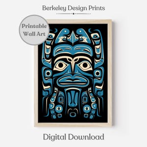 Printable Pacific Northwest Wolf Formline Art Indigenous Native Art Salish First Nations Aesthetic Traditional Haida Tlingit Tsimshian Art