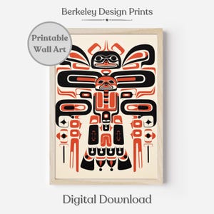 Printable Traditional Haida Tlingit Tsimshian Thunderbird Art Pacific Northwest Formline Art Indigenous  Salish First Nations Aesthetic