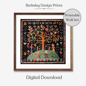Printable Mexican Folk Art, Traditional Mexican Home Decor, Mexican Wall Art, Mexican Mural, Digital Download, Traditional Latin Folk-Art