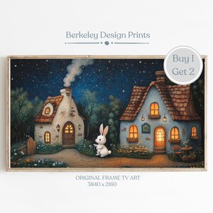 Samsung Frame TV Art Spring Décor, Vintage Easter Farmhouse Art, Frame Tv Spring Bunny Wall Art, Easter Prints Screensaver Easter Eggs
