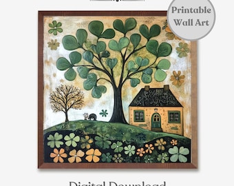 印刷可能なアイルランド民芸品デコレーション、聖パトリックデーの