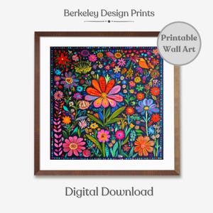 Printable Traditional Mexican Home Decor, Mexican Wall Art, Mexican Mural, Digital Download, Traditional Latin Folk-Art, Mexican Folk Art