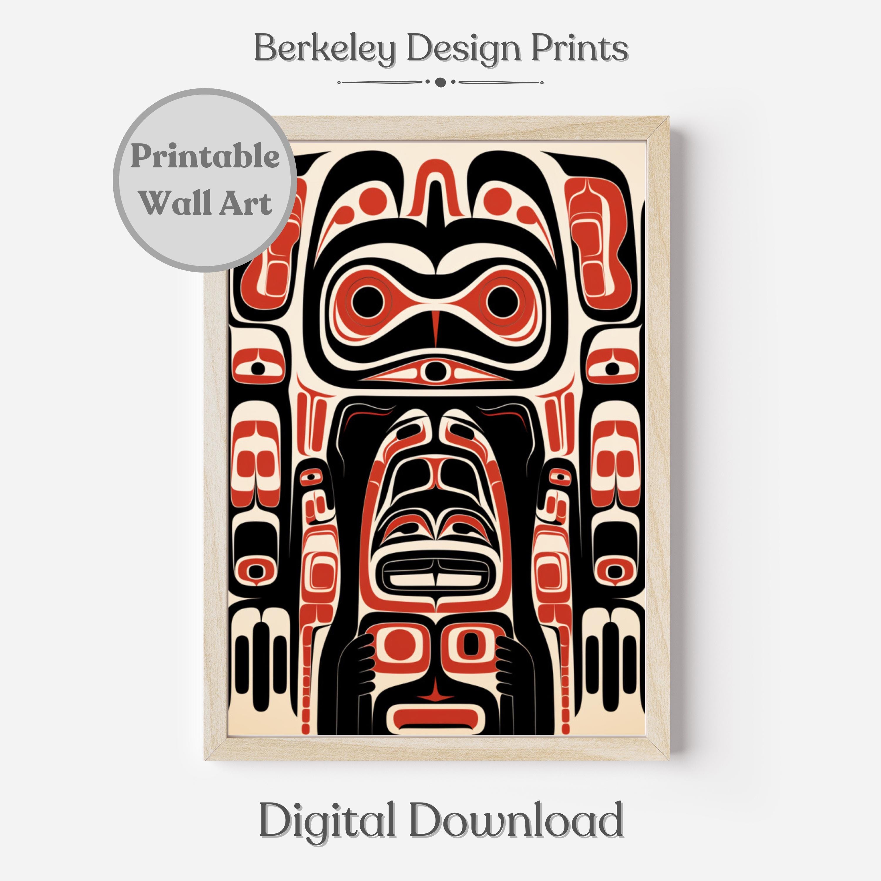 Printable Indigenous Bear Native Art Pacific Northwest Formline
