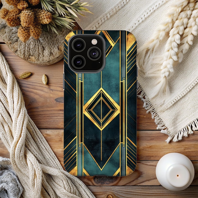 Art Deco Phone Case, Geometric Gatsby Style iPhone 17 Case Magsafe ...