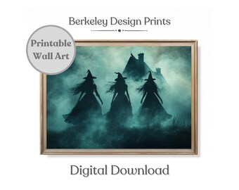 Halloween Hexen druckbare Wandkunst, Herbst Bauernhaus Kunst, witchy Dekor Halloween Wandkunst druckbare, Herbst Digitaldruck, rustikale Bauernhaus