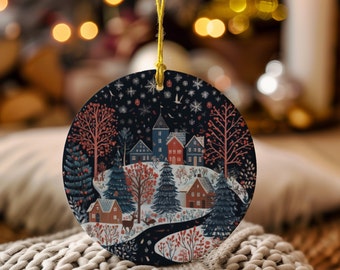Scandinavian Folk Art Christmas Tree Ornament Vintage Swedish Christmas Gift Nordic Folk Art Norwegian Christmas Home Decor European Gifts