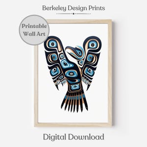 Printable Pacific Northwest Formline Art Traditional Haida Tlingit Tsimshian Eagle Art Indigenous Native Art Salish First Nations Aesthetic