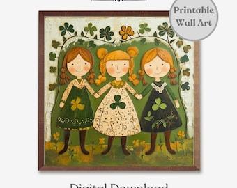 印刷可能なアイルランド民芸品デコレーション、聖パトリックデーの